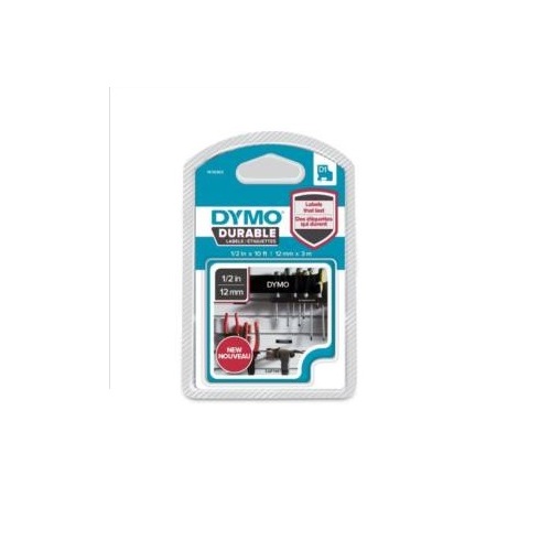 Feliratozó szalag DYMO D1 12mm x 3m fekete alapon fehér írásszín