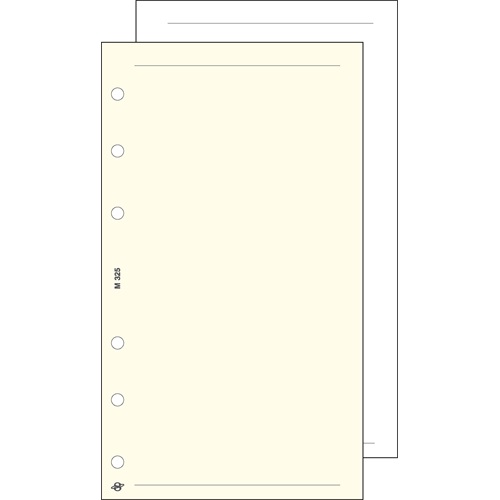 Gyűrűs kalendárium betét SATURNUS L325/F sima jegyzetlap fehér lapos