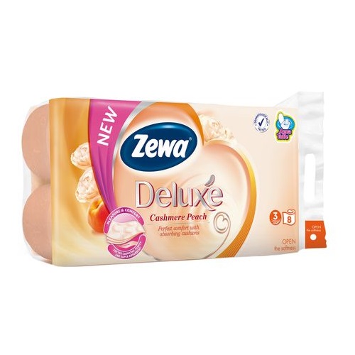 Toalettpapír ZEWA Deluxe 3 rétegű 8 tekercses Cashmere Peach