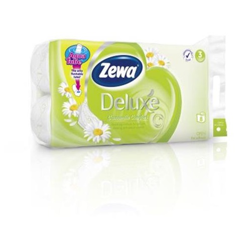 Toalettpapír ZEWA Deluxe 3 rétegű 8 tekercses Camomile