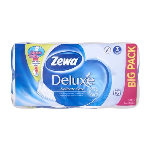 Toalettpapír ZEWA Deluxe 3 rétegű 16 tekercses Pure White