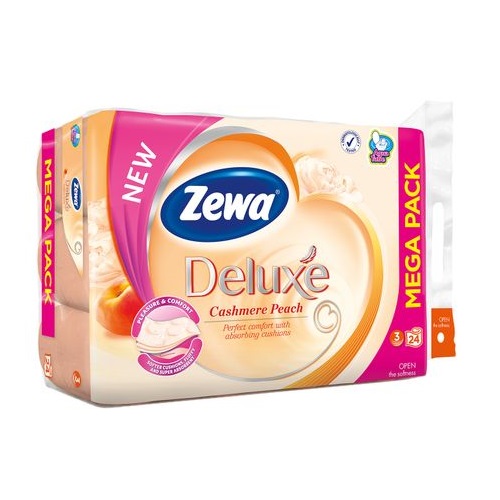 Toalettpapír ZEWA Deluxe 3 rétegű 24 tekercses Cashmere Peach