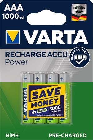 Akkumulátor mikro VARTA Power AAA előtöltött 4x1000 mAh