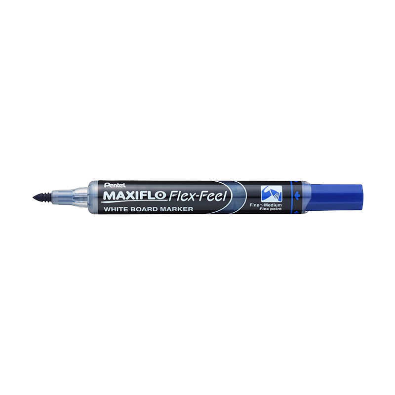 Táblamarker PENTEL MAXIFLO Flex Feel hajlékony hegyű 1-5 mm kék