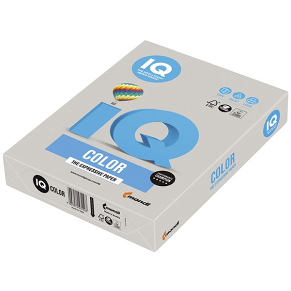 Fénymásolópapír színes IQ Color A/4 160 gr trend szürke GR21 250 ív/csomag