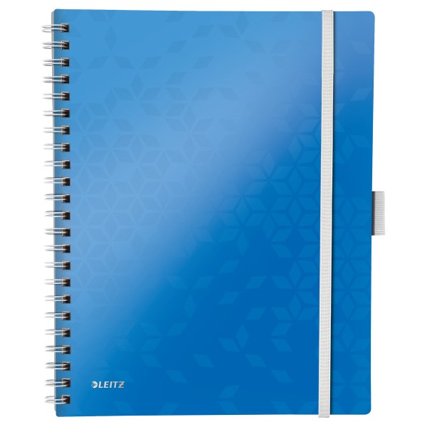 Spirálfüzet kockás LEITZ Wow Active A/4 80 lapos kék