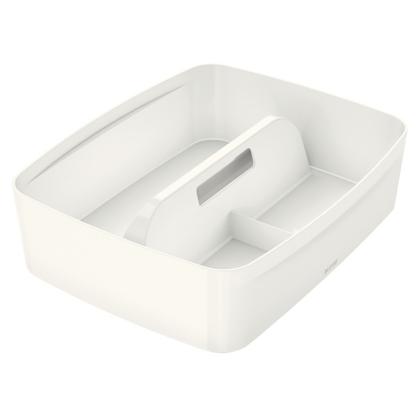 Tároló doboz LEITZ Wow MyBox rendszerező fogantyúval műanyag kicsi fehér