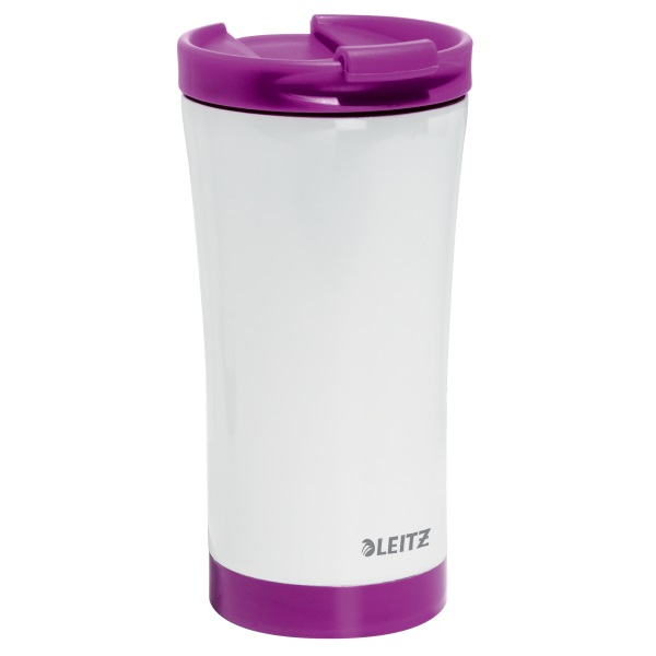 Utazóbögre LEITZ Wow rozsdamentes acél 380ml lila