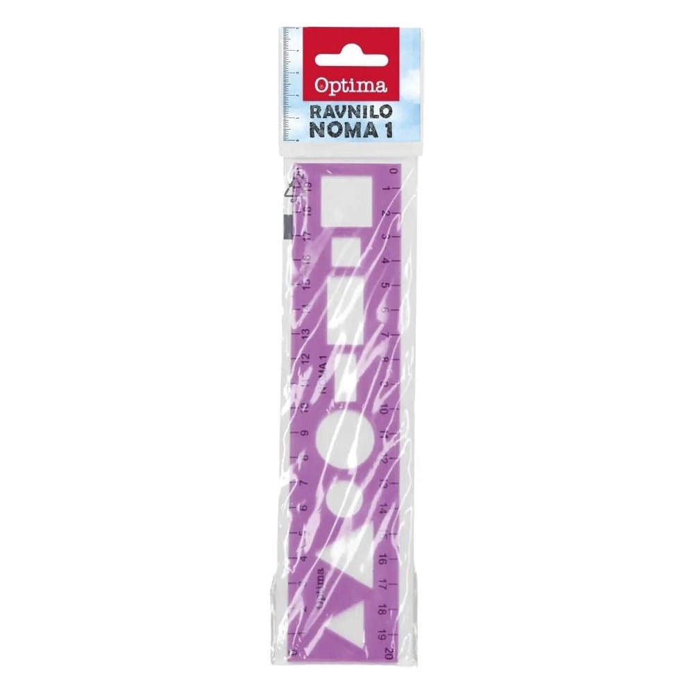 Sablon vonalzó OPTIMA 20cm