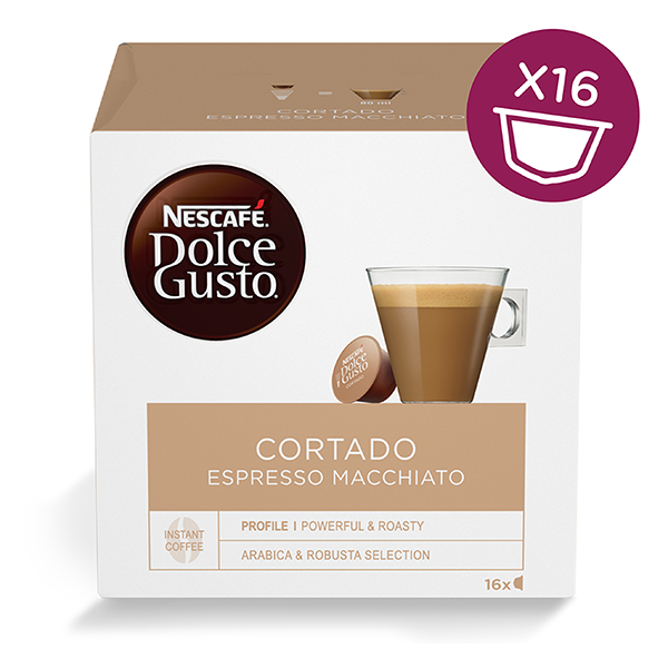 Kávékapszula NESCAFE Dolce Gusto Cortado 16 kapszula/doboz