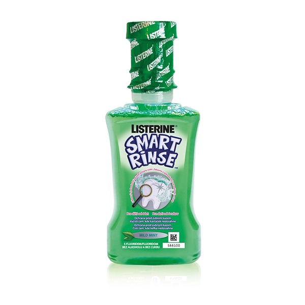 Szájvíz LISTERINE Smart Rinse Mint 6 éves kortól 250 ml