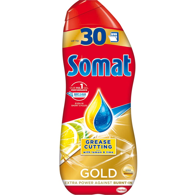 Mosogatógép gél SOMAT Excellence Gold Lemon 540 ml 30 mosás
