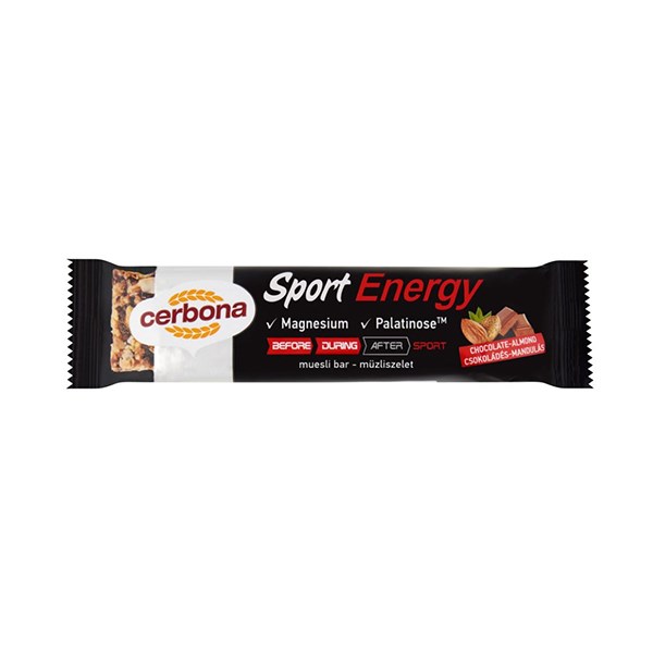Müzliszelet CERBONA Energy csokoládés-mandulás 35 g