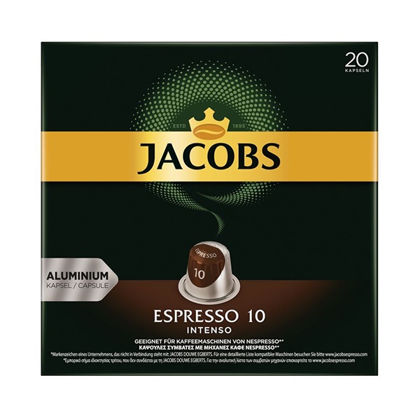 Kávékapszula JACOBS Nespresso Espresso Intenso 52g 10 darab/doboz