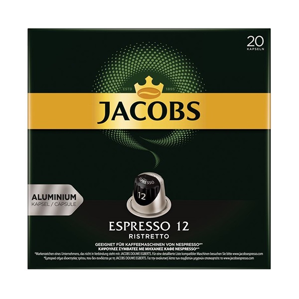 Kávékapszula JACOBS Nespresso Espresso Ristretto 52g