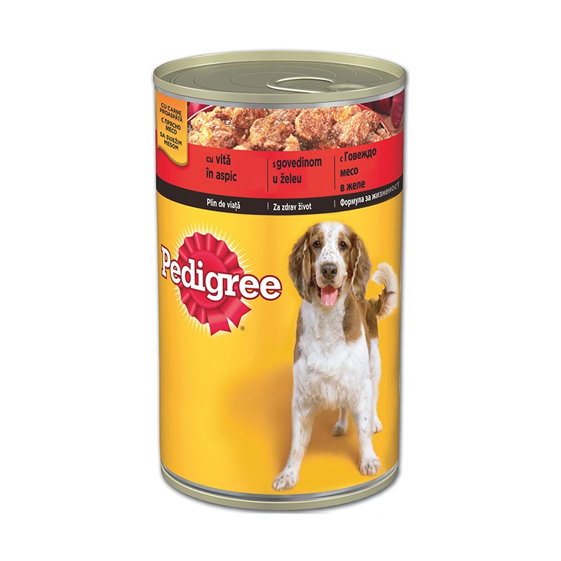 Állateledel konzerv PEDIGREE kutyáknak marhahússal 400g