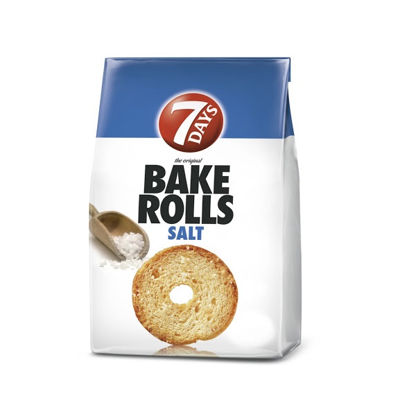 Kétszersült kenyérkarika 7DAYS Bake Rolls sós 80g