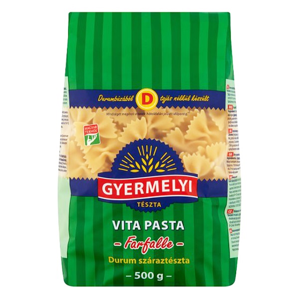 Száraztészta masni GYERMELYI Vita Pasta durum 500g