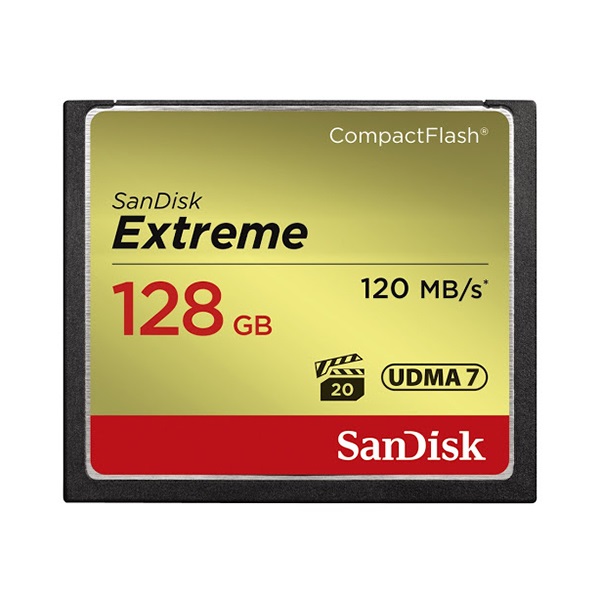 Memóriakártya SANDISK Extreme CompactFlash 128 GB