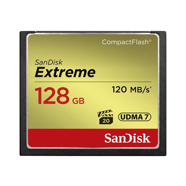 Memóriakártya SANDISK Extreme CompactFlash 128 GB