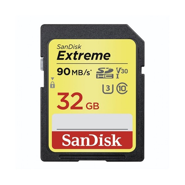 Memóriakártya SANDISK SDHC Extreme U3 V30 32 GB