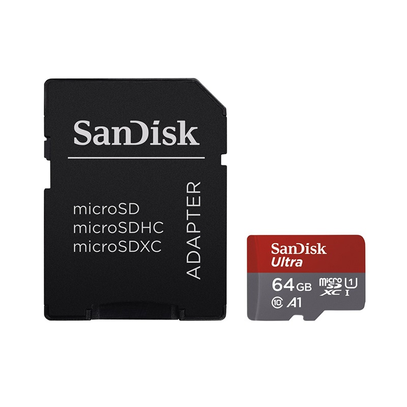 Memóriakártya SANDISK microSDXC Ultra android 64 GB + adapter