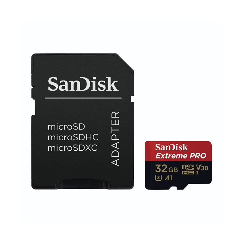 Memóriakártya SANDISK microSDHC Extreme PRO V30 32 GB + adapter