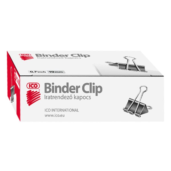 Binder csipesz ICO 19 mm 12 darabos