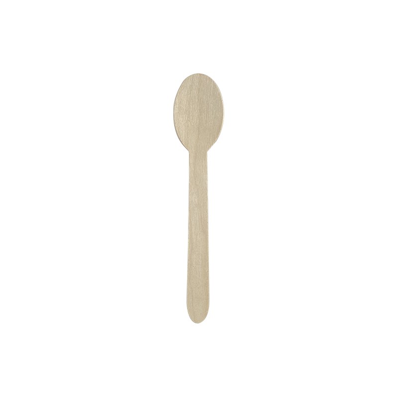 Evőkanál eldobható fa BIO 16cm 100 darabos