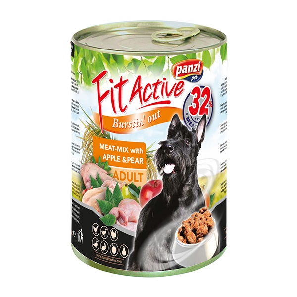 Állateledel konzerv PANZI FitActive kutyának hús-mix 415 g