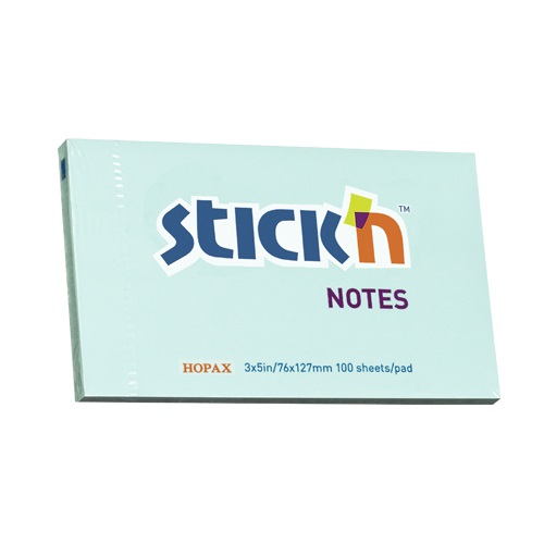 Öntapadó jegyzettömb STICK`N 76x127mm pasztel kék 100 lap