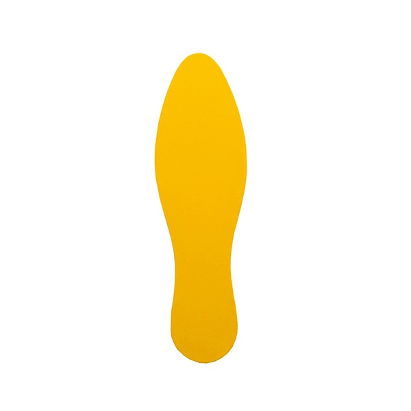 Padlómatrica TARIFOLD Lábnyom sárga 28x8,4 cm 10 db/csomag