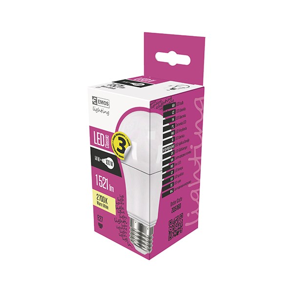 LED izzó EMOS E27 13W meleg fény 2700K
