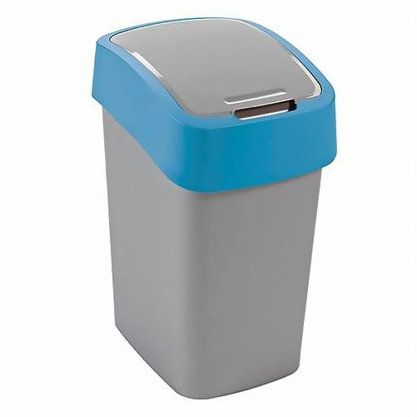 Szemetes billenő fedeles CURVER Pacific Flip Bin 25L kék-ezüst