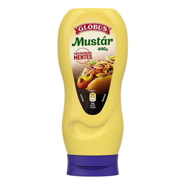 Mustár GLOBUS flakonos 440g