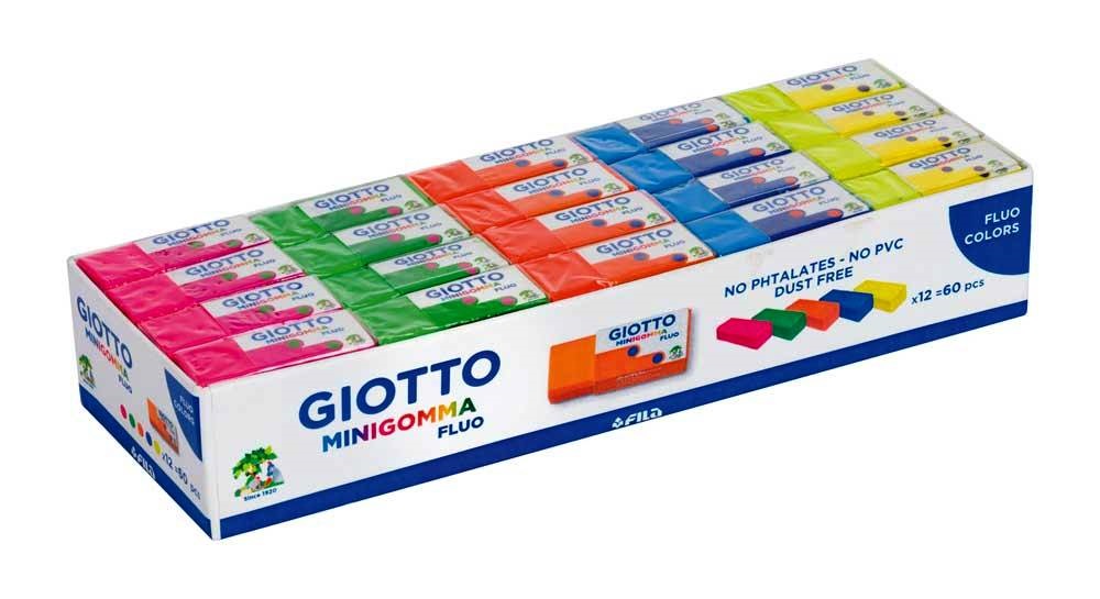 Radír GIOTTO mini gomma fluo színek