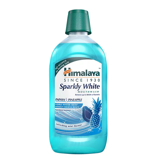 Szájvíz HIMALAYA Sparkly White gyógynövényes fogfehérítős 450ml