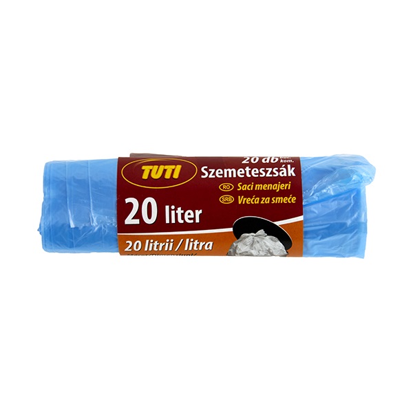 Szemeteszsák TUTI köthető füles 20L 20 db/tekercs