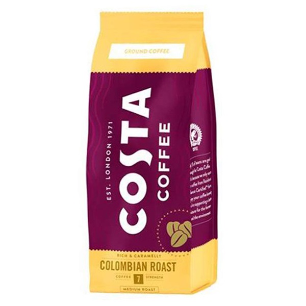 Kávé őrölt COSTA COFFEE Columbian Roast Ground 200g