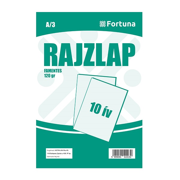 Rajzlap famentes FORTUNA A/3 120 gr 10 ív/csomag