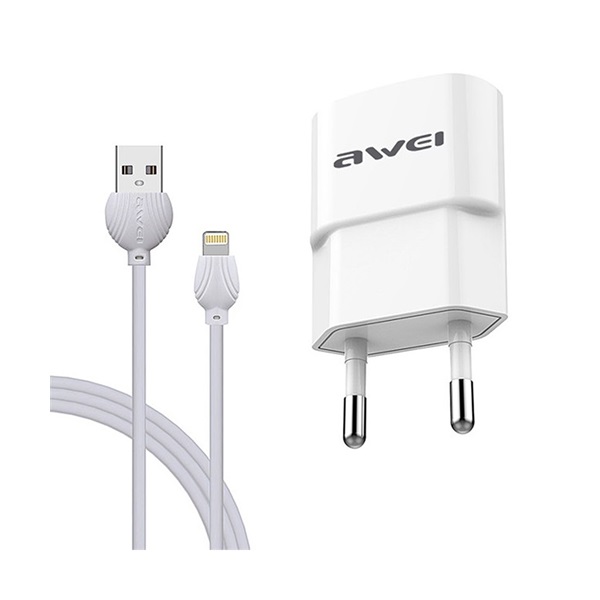 Hálózati adapter AWEI C-832 EU USB + lighting kábel 1m