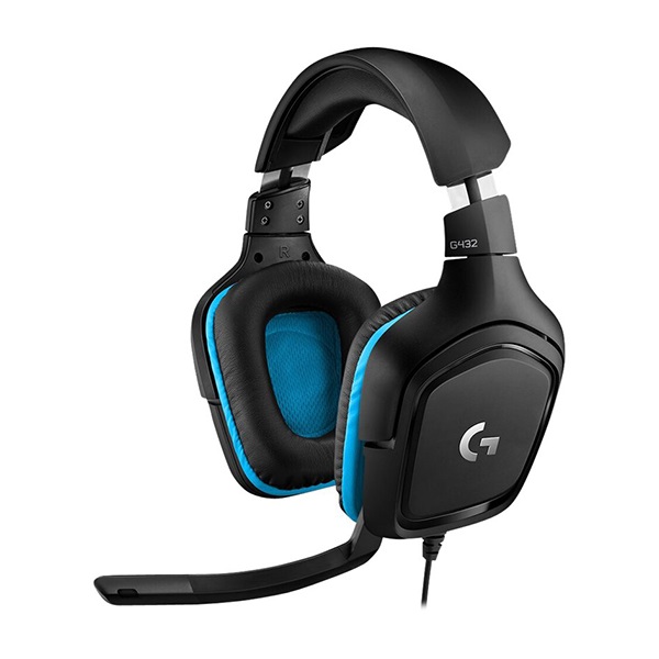 Headset vezetékes LOGITECH G432 7.1 USB fekete