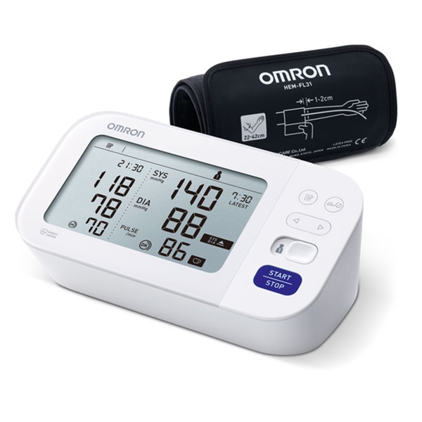 Vérnyomásmérő OMRON HEM-7360-E LCD fehér