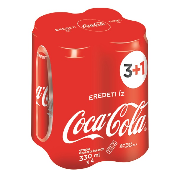 Üdítőital szénsavas COCA-COLA dobozos multipack 4x0,33L