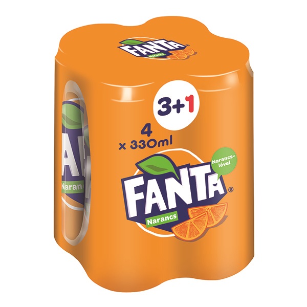 Üdítőital szénsavas FANTA narancs dobozos multipack 4x0,33L