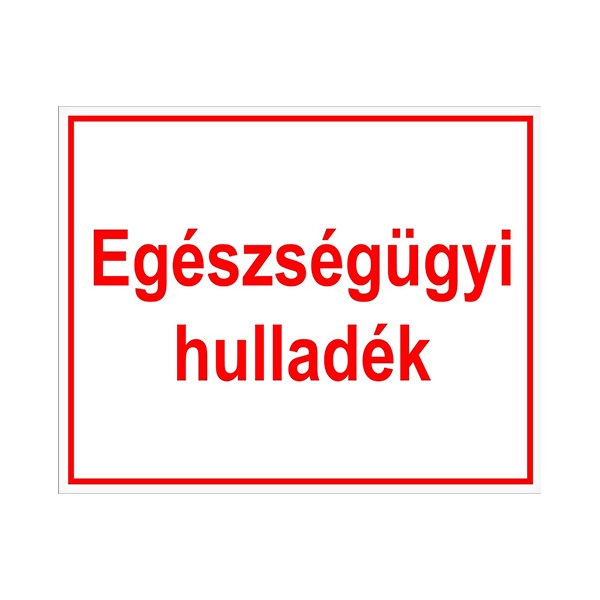 Piktogram Egészségügyi hulladék fehér