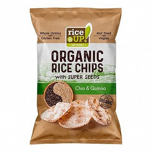 Rizschips RICE UP Bio chiamaggal és quinoával 25g