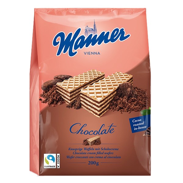 Töltött ostya MANNER csokoládés 200 g