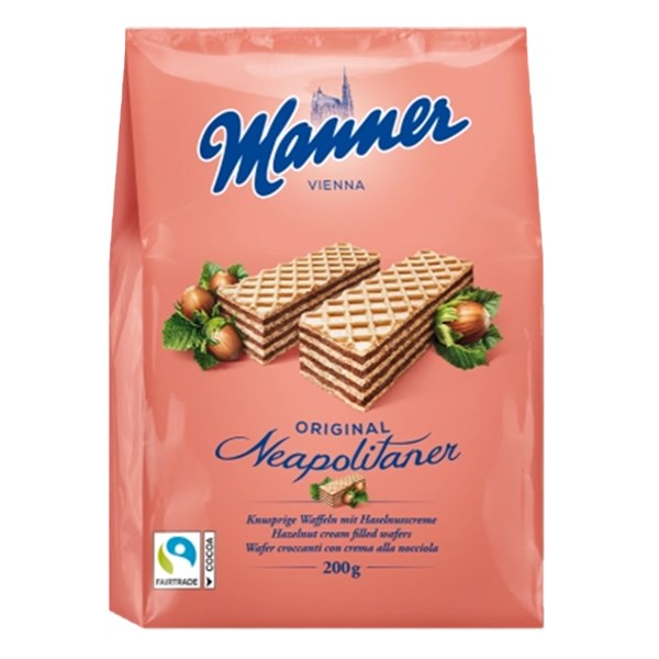 Töltött ostya MANNER mogyorós 200 g