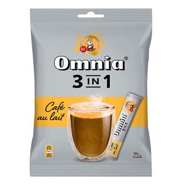 Kávé instant DOUWE EGBERTS Omnia 3in1 Café au lait 10x12,5g